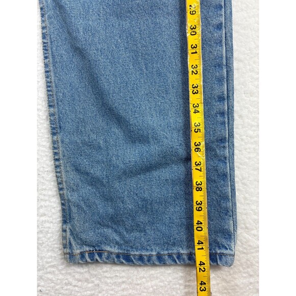 Faded Glory Original Fit Straight Jeans Men's Size 38X30 Blue Dark Wash 5-Pocket - Picture 6 of 10